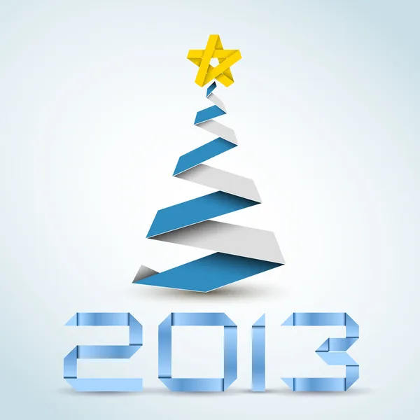 Papier vectoriel simple arbre de Noël — Image vectorielle