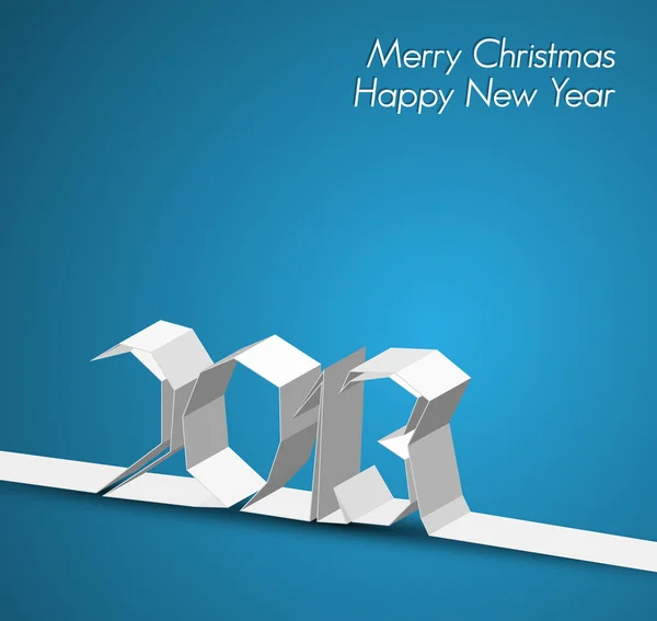 Carte Nouvel An 2013 en papier rayé — Image vectorielle