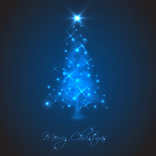 Abstraktní vánoční stromeček je vyroben z lehkých a leskne — Stockový vektor