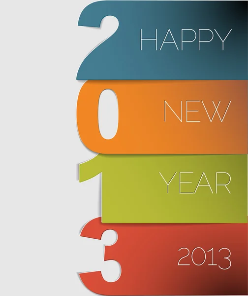 Happy New Year 2013 vector card — Stock Vector