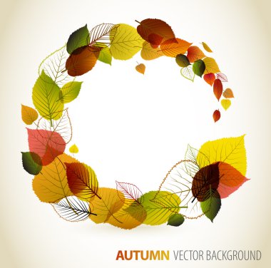 Autumn abstract floral background clipart