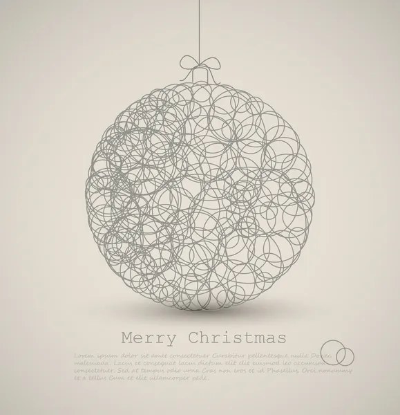 Vector moderne kaart met abstracte decoratie van Kerstmis — Stockvector