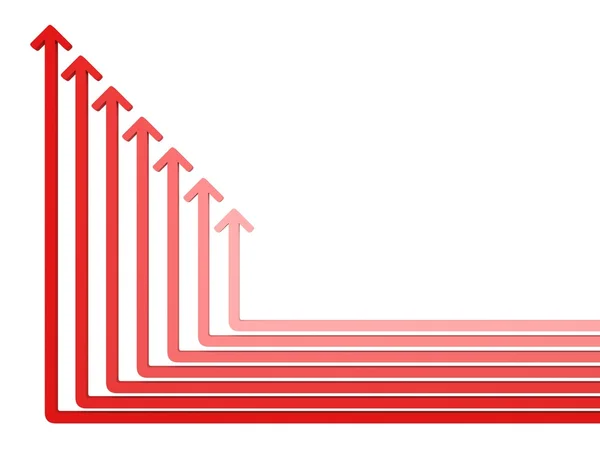 Röda pilar business design bakgrund — Stockfoto