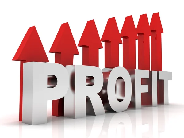 Piros-fehér siker profit üzleti koncepció — Stock Fotó
