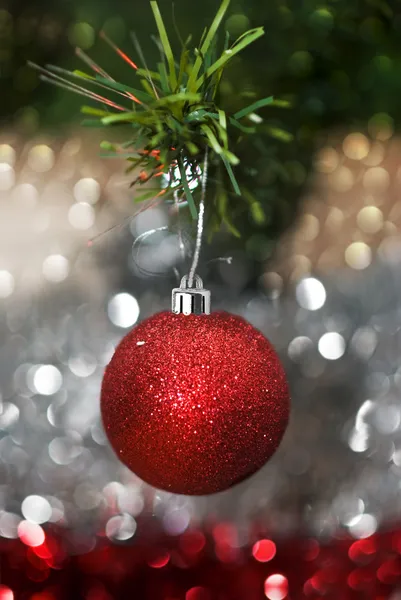 Karácsonyi díszek, ünnepi háttér — Stock Fotó