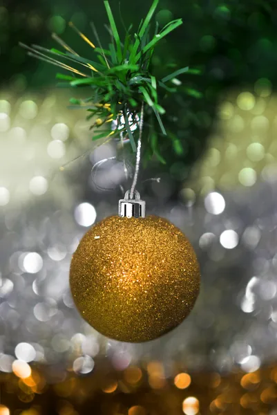 Christmas decorations against festive background — Stock Photo, Image