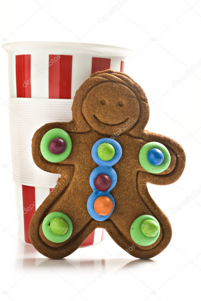 Gingerbread man and coffee