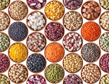 Seamless texture with legumes clipart