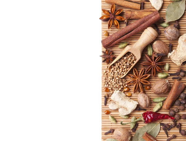 Background with spices and herbs — Stock Photo, Image