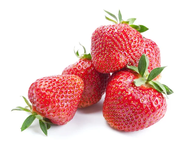 Φράουλες που απομονώνονται σε λευκό — Φωτογραφία Αρχείου