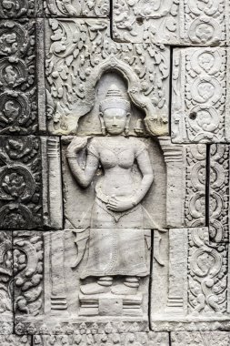 angkor wat antik taş heykel. Kamboçya.