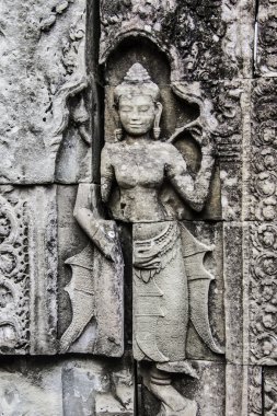 angkor wat antik taş heykel. Kamboçya.