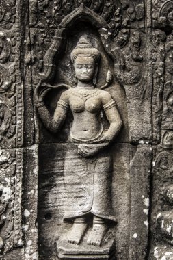 angkor wat antik taş heykel. Kamboçya.