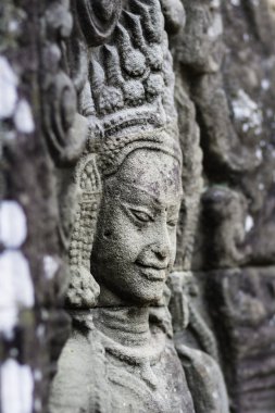 angkor wat antik taş heykel. Kamboçya.