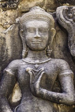 angkor wat antik taş heykel. Kamboçya.