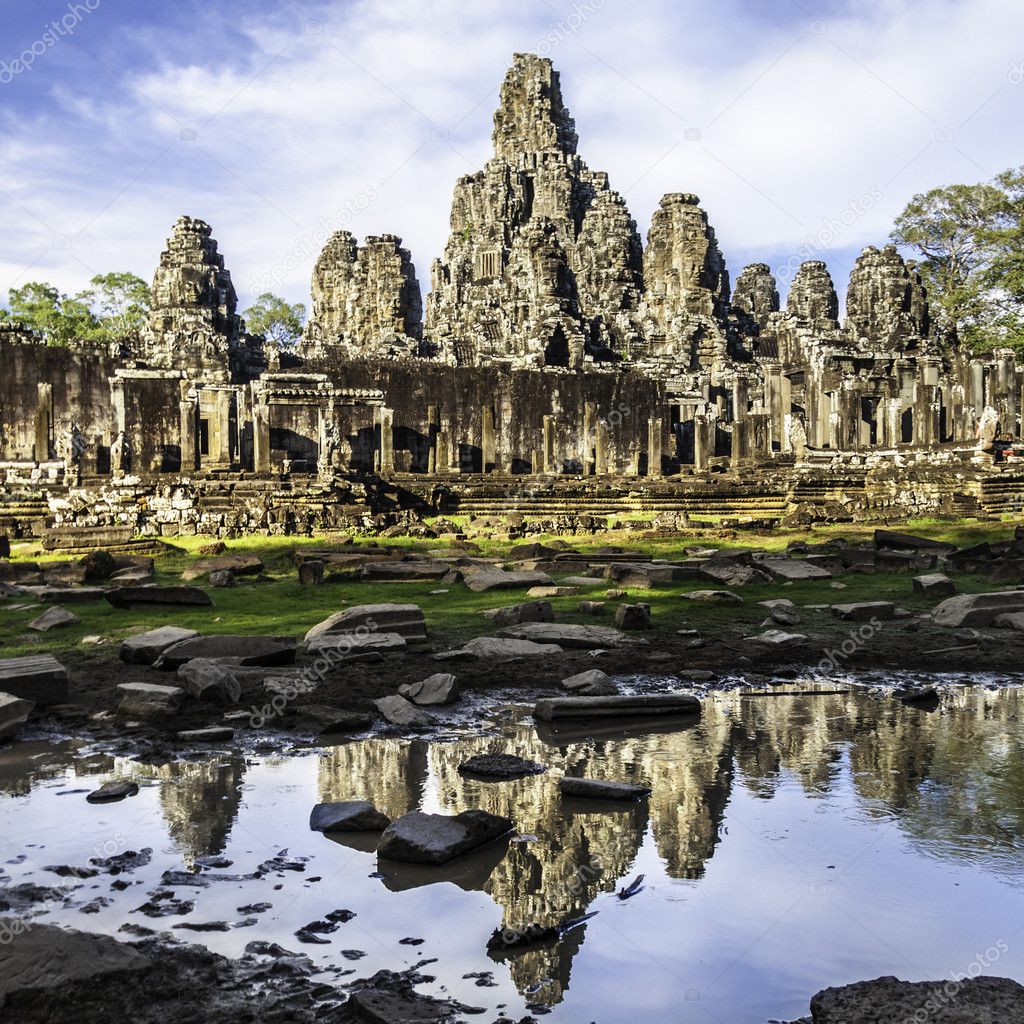 Bayon temple, Angkor Wat, Cambodia, South East Asia.