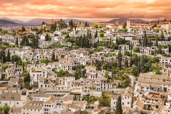 Vista panorámica de Granada, Andalucía, España — Foto de Stock