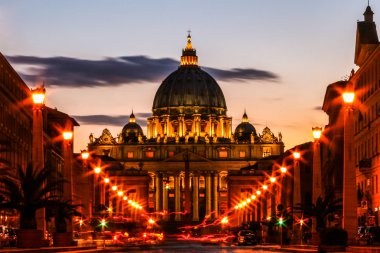 Saint Peter's Basilica in Vatican City. clipart