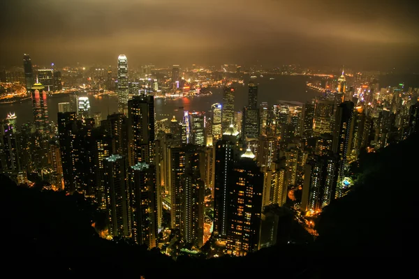 Luchtfoto van hong kong, china, Azië — Stockfoto