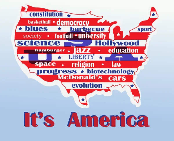 Mapa da América — Fotografia de Stock
