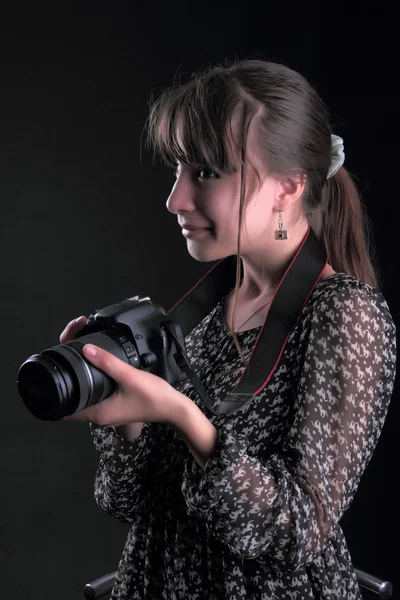 The girl the photographer. — Stock Photo, Image