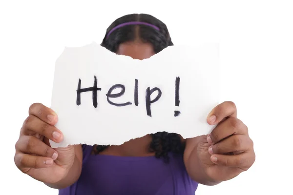 Tonåring med behöver hjälp, med hjälp. — Stockfoto