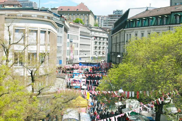 Lausanne, Schweiz 5 maj: lausanne karneval som tradition ta — Stockfoto