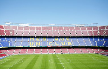 BARCELONA, SPAIN APRIL 26: FC Barcelona (Nou Camp) football stad clipart