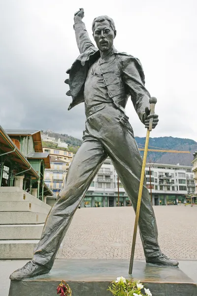 stock image MONTREUX, SWITZERLAND APRIL 23, 2012: Freddy Mercury Statue in M