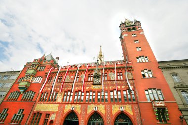 View of Basel Town Hall, Switzerland. clipart