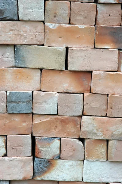 Piles of new bricks unused — Stock Photo, Image