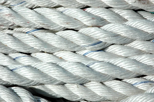 Detail Textur der weißen Seile — Stockfoto