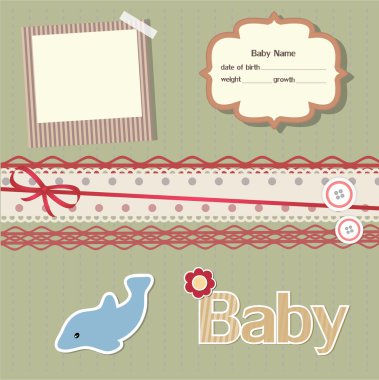 Bebek scrapbook elemanları