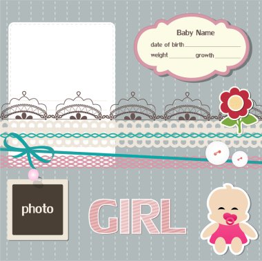 Bebek scrapbook elemanları