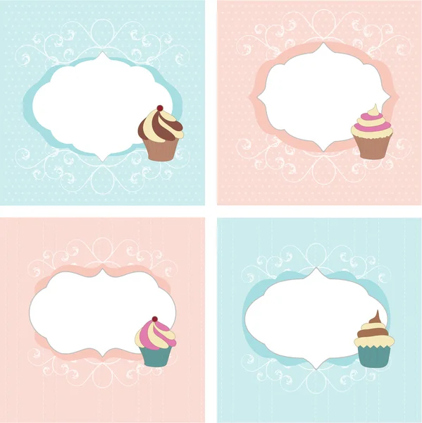 Set of greetings cards — Stock Vector