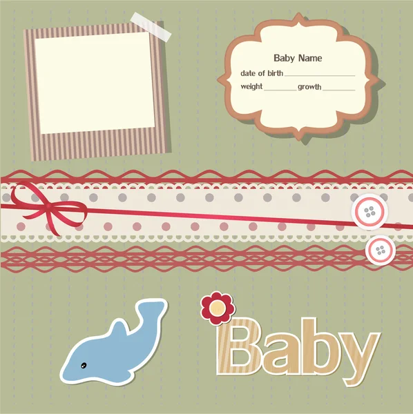 Éléments de scrapbook bébé — Image vectorielle