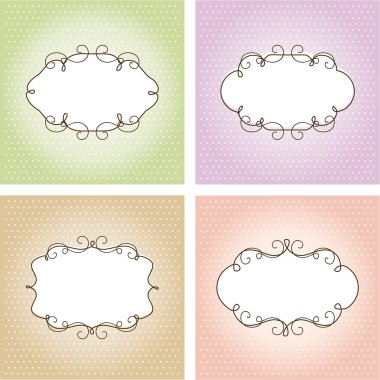 Vintage frames clipart