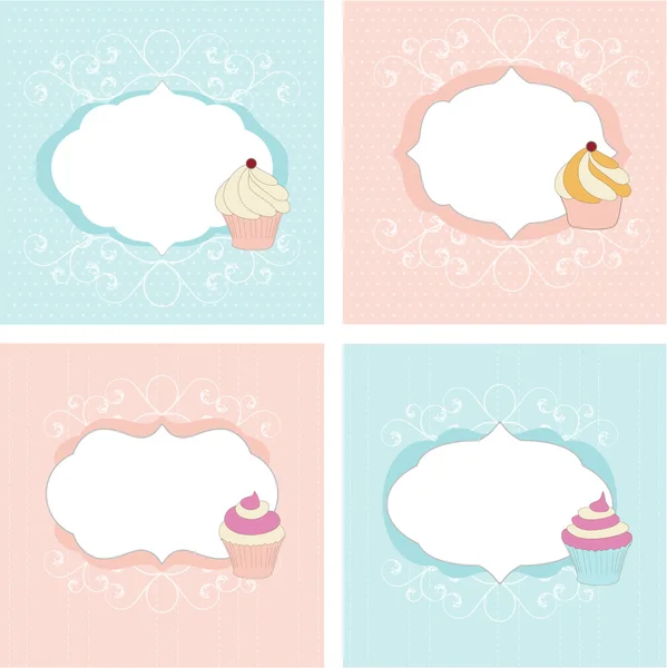 Set of greetings cards — Stock Vector