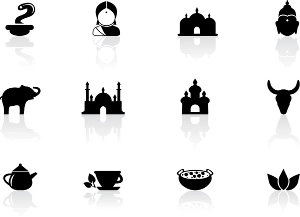 Indian icons — Stock Vector