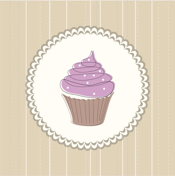 Cartão de cupcake —  Vetores de Stock