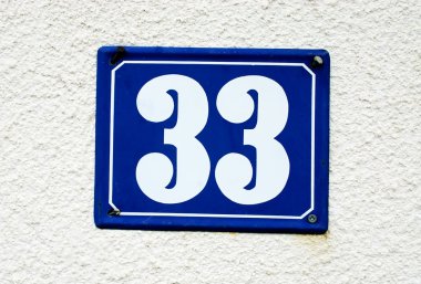 House number 33 clipart