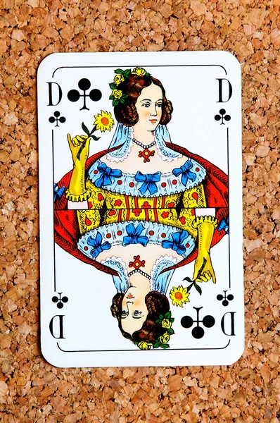 Spelkort drottning — Stockfoto