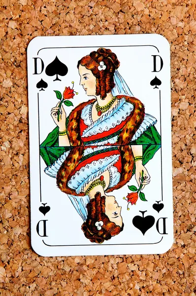 Playing card queen — Stock Photo, Image
