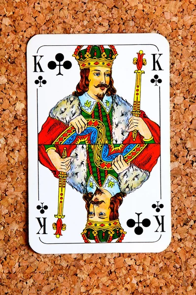 Jogando Card King — Fotografia de Stock