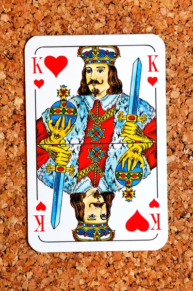 Jogando Card King — Fotografia de Stock