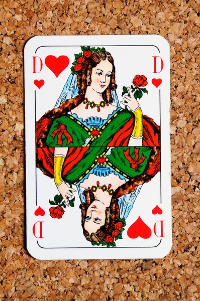 Королева играет в карты Стоковое Изображение