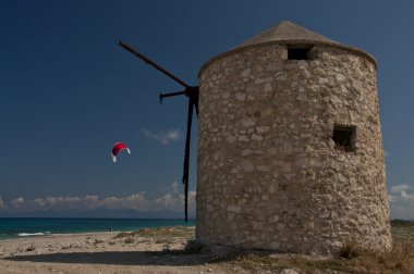 yel değirmeni ve Paraşütler Lefkada