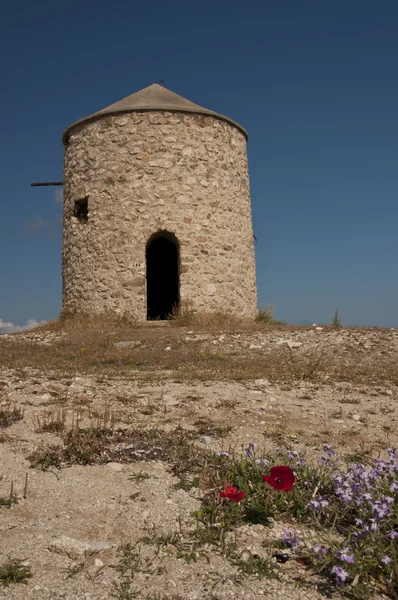 Windmill on Lefkada — Stock Photo, Image