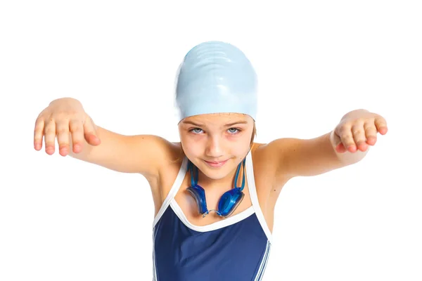 Jonge zwemmer meisje — Stockfoto