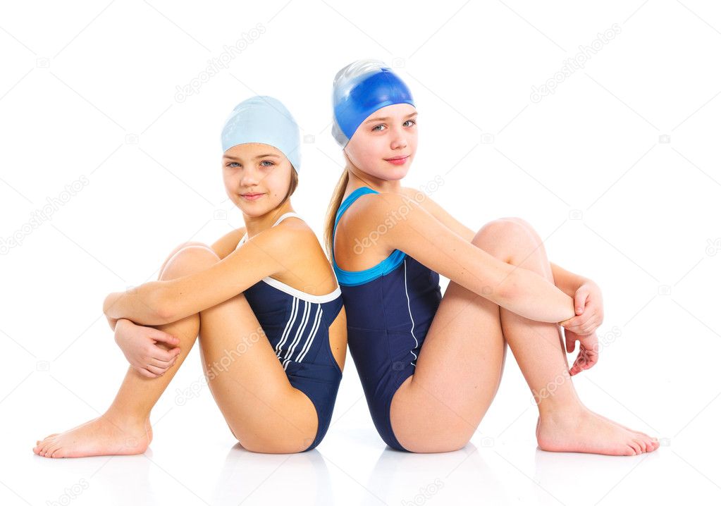 Young swimmer girls